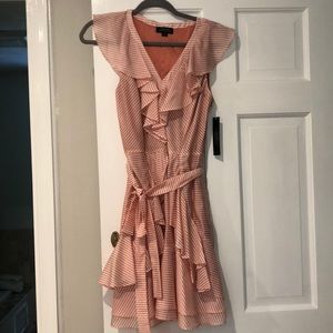 Pink and white striped dress